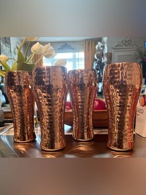 Members Mark Hammered Copper-Plated Stainless Steel Beer Pint - Copper